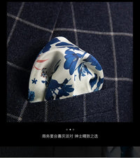 Men 100% Silk Pocket Square Print Real Satin Small Square Scarf Gentleman Business Suit Shirt Chest Scarf Handkerchief 30*30 Cm