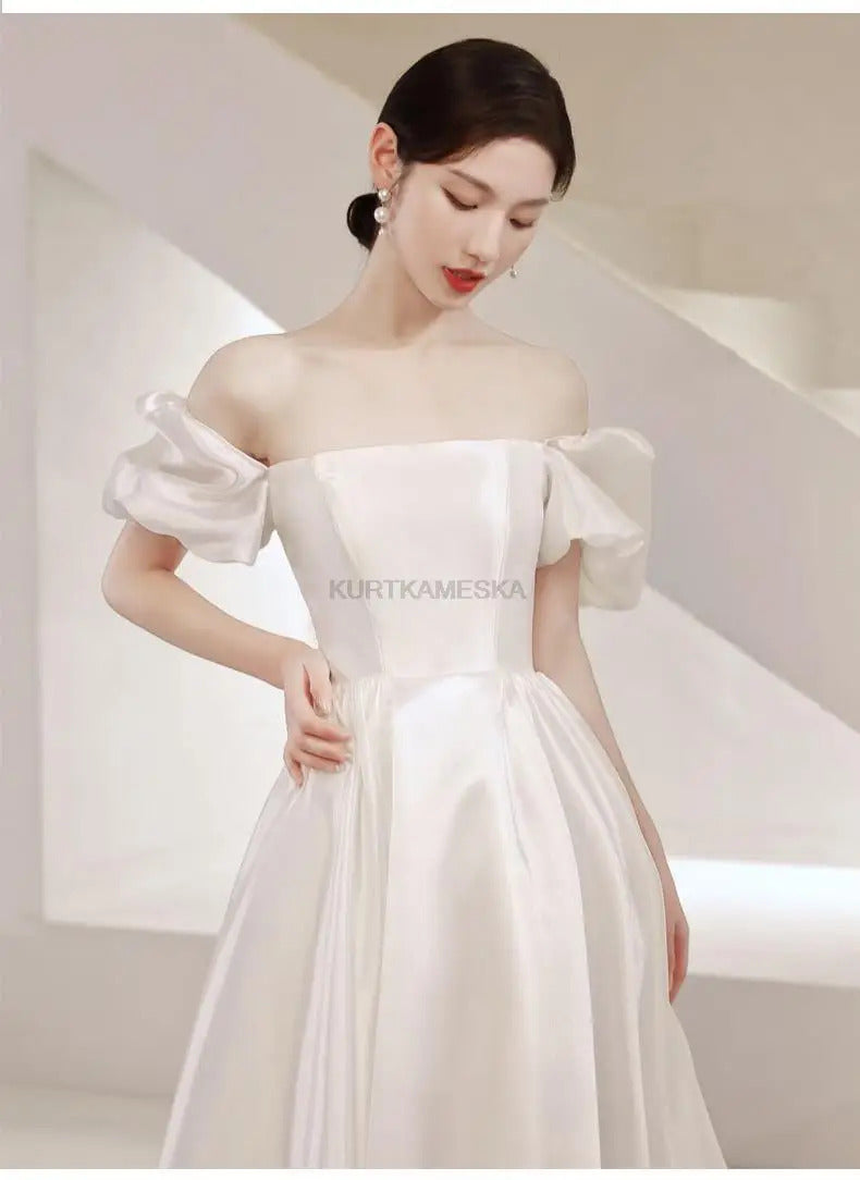 Evening Prom Dresses for Women Square Collar Puff Sleeve Organza Casual Summer Dress 2023 Elegant Formal Birthday Party vestidos