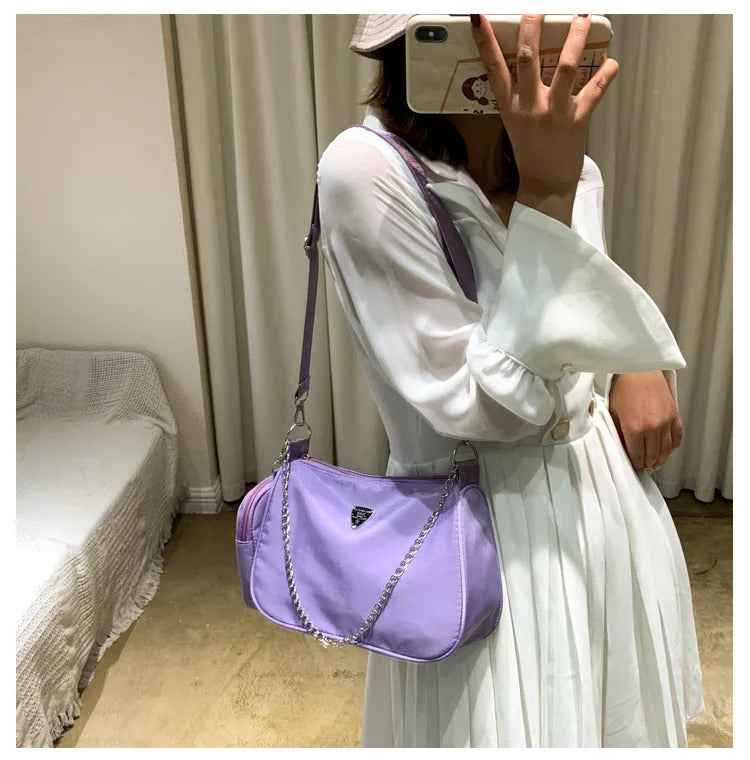 New Simple Small Crossbody Female Armpit Bags Solid Color Shoulder Bags Casual Bags Slanting Women's Bags Mother's Bags