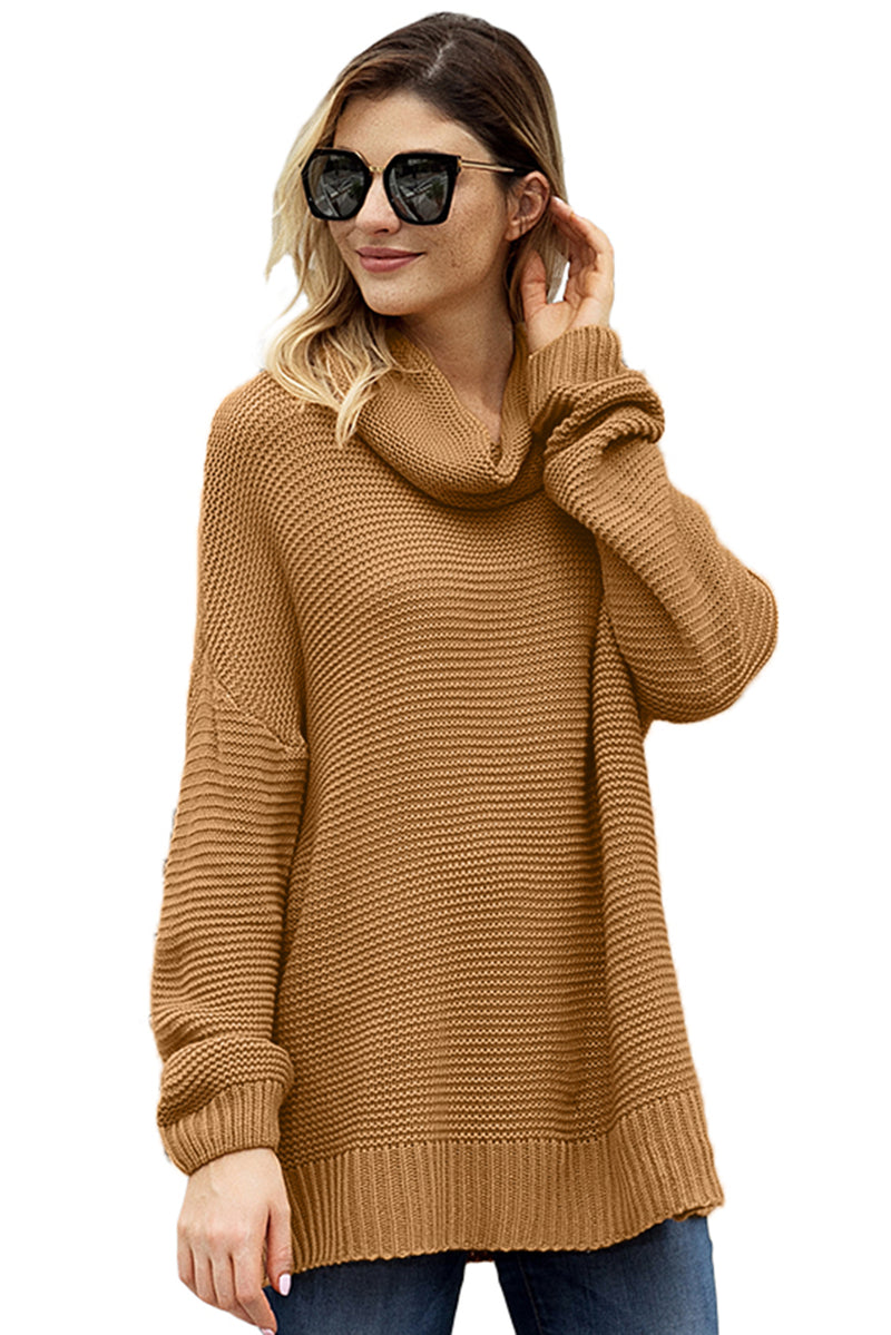 Sage Green Cozy Long Sleeves Turtleneck Sweater