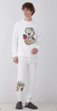 Japanese Style Winter Thick Cartoon Pajamas Home Wear Knitted Sweater like Room Wear Pijama