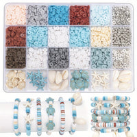 14400/4200/2400pcs Assorted Polymer Clay Beads Kit for DIY Jewelry Making - Handmade Craft for Bracelet, Necklace, Earrings