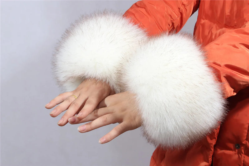 Imitation Raccoon Fox Hair Fluffy Hand Rings Fluffy Wrist Guards Women's Cuffs Imitation Rabbit Fur Bracelets Cuffs Wrist Covers