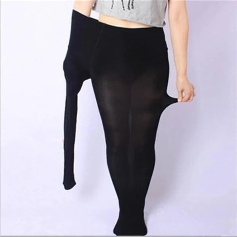 Women's Large Size Super Elastic Black Leggings Fashion Soft Stockings Pants Long Socks