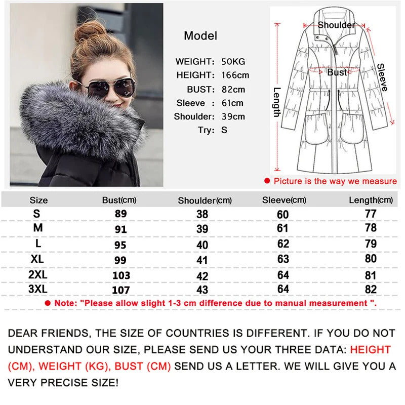 2024 New Arrival Fashion Slim Women Winter Jacket Cotton Padded Warm Thicken Ladies Coat Long Coats Parka Womens Jackets