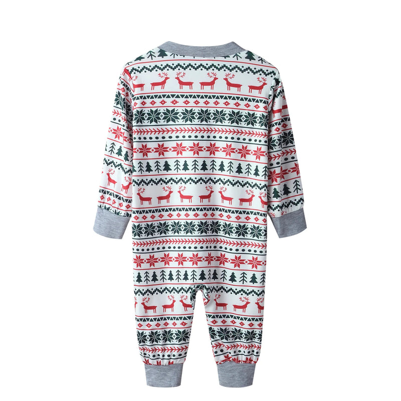 Christmas Family Matching Pajamas Set 2023 Mom Dad Kids Elk Print 2Pcs Clothes Baby Romper Family Look Soft Sleepwear Xmas Gift