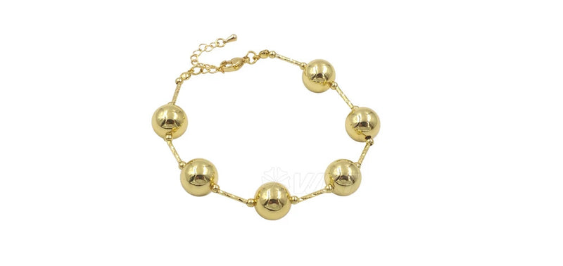 WT-JF350  WKT 2024 Luxury Yellow Brass Chain Pretty Bracelet Round Bead Women Gift Jewelry New Accessory Wedding