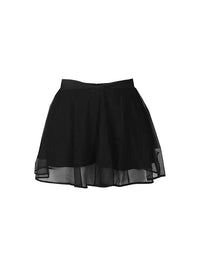 Plus Size Women's Elastic Waist Skirt Size Girls Chiffon Mini Skirt 2 Tier Waist Elasticized No Zipper Basic Dresses