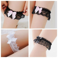 Sexy Fashion Lingerie Wedding Garter Belt Bride Cosplay Party Accessories Bowknot Lace Elastic Leg Ring