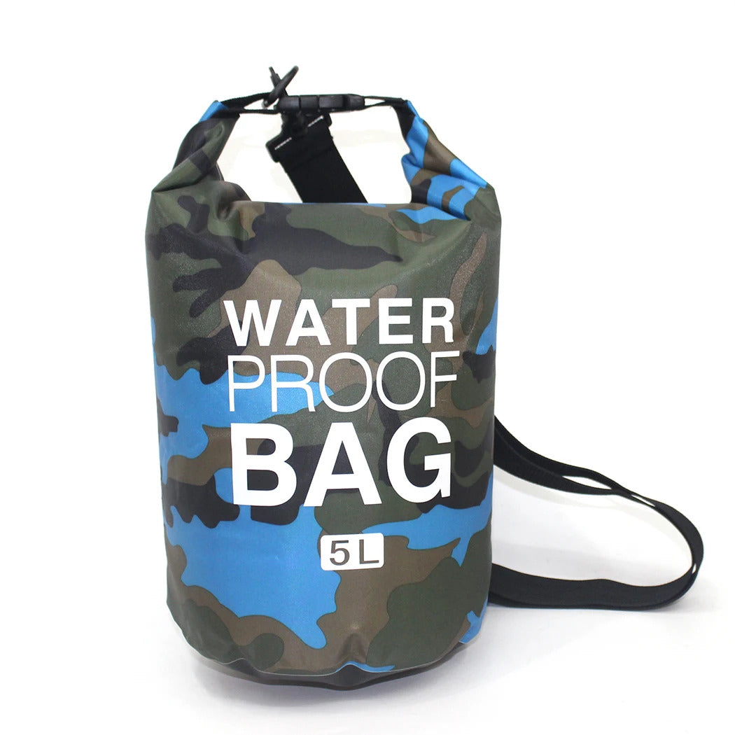 2/5/10/15/30L Outdoor Camouflage Waterproof Dry Bags Portable Rafting Diving Dry Bag Sack PVC Swimming Bags for River Trekking