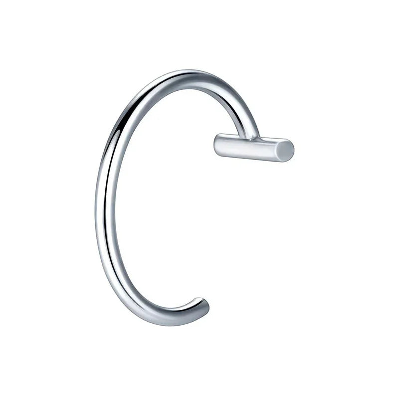 1Pc Stainless Steel Fake Nose Ring Hoop Septum Rings C Clip Lip Ring Earring Fake Nose Piercing Women Body Jewelry Non-Pierced