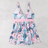 2023 Tropical Print Knot Front Swimwear Women One Piece Swimsuit Dress Bathers Bathing Swimming Swim Suit Beachwear