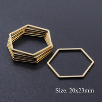 10pcs/lot 316 Stainless Steel   Hollow Geometric Square Circle Triangle Charms Wholesale Never Tarnish Jewelry Making Charms