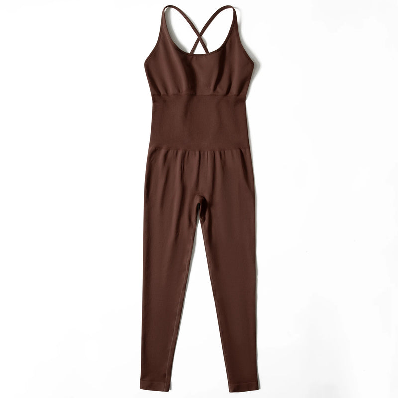 Solid Sexy Jumpsuits Women Summer Sleeveless Rompers Bodysuit Backless Casual Bodycon Playsuits Sports Fashion Streetwear Ladies