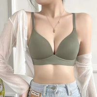 Japanese Style Seamless Bras Comfort Wireless Underwear Women's No Steel Ring Bralette 3/4 Cup Glossy Bra Female Lingerie