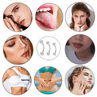 1PC 925 Sterling Silver Curved Barbell Tongue Rings Women 16G Lip Ring Eyebrow Nipple Rook Piercing Jewelry Cartilage Earrings