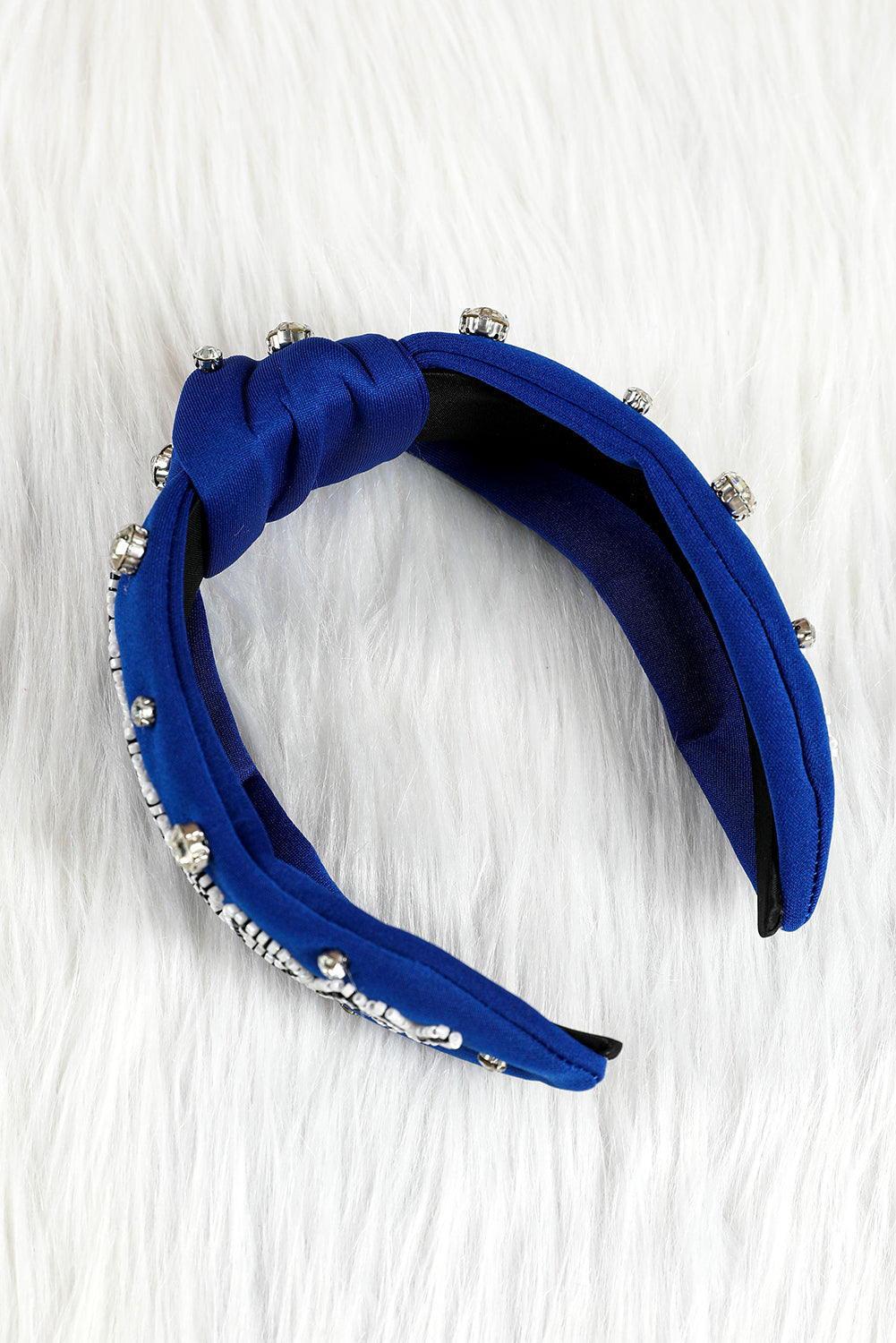 Dark Blue GAME DAY Rugby Football Season Diamond Knotted Headband