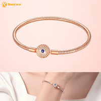 Danturn 925 Sterling Silver Bracelets Gold Heart, Butterfly Crown Women Bangles Luxury Jewelry Anniversary GIft DIY Fashions