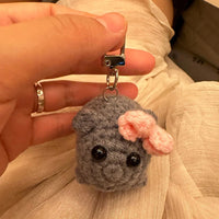 ZAKOL Sad Hamster Violin Song Plush Keychain Bag Charm Funny Cute 2024 Key Ring Accessories Gift for Girlfriend