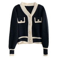 Women's Korean Fashion New Korean Loose Long-sleeved Knit Sweater Cardigans Outwear Coat