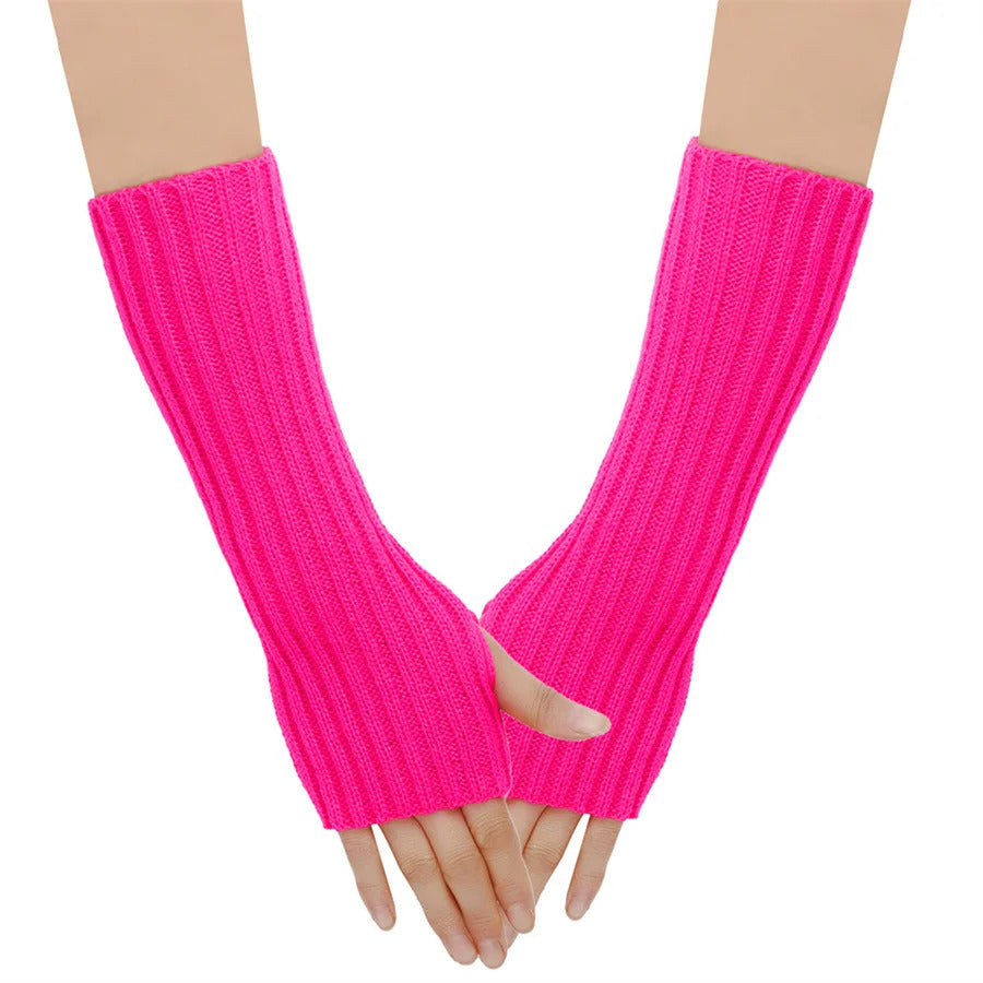 Arm Warmers Autumn Winter Cuffs Hand Sleeves Long Wool Gloves Men Women Knit Sleeves Warm Elastic Fashion Lady Sexy