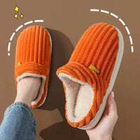 Evshine Women Fur Plush Slippers Men Winter Furry Fashion Warm Ankles Plush Cozy Slides For Home Indoor Soft Sole Cotton Shoes