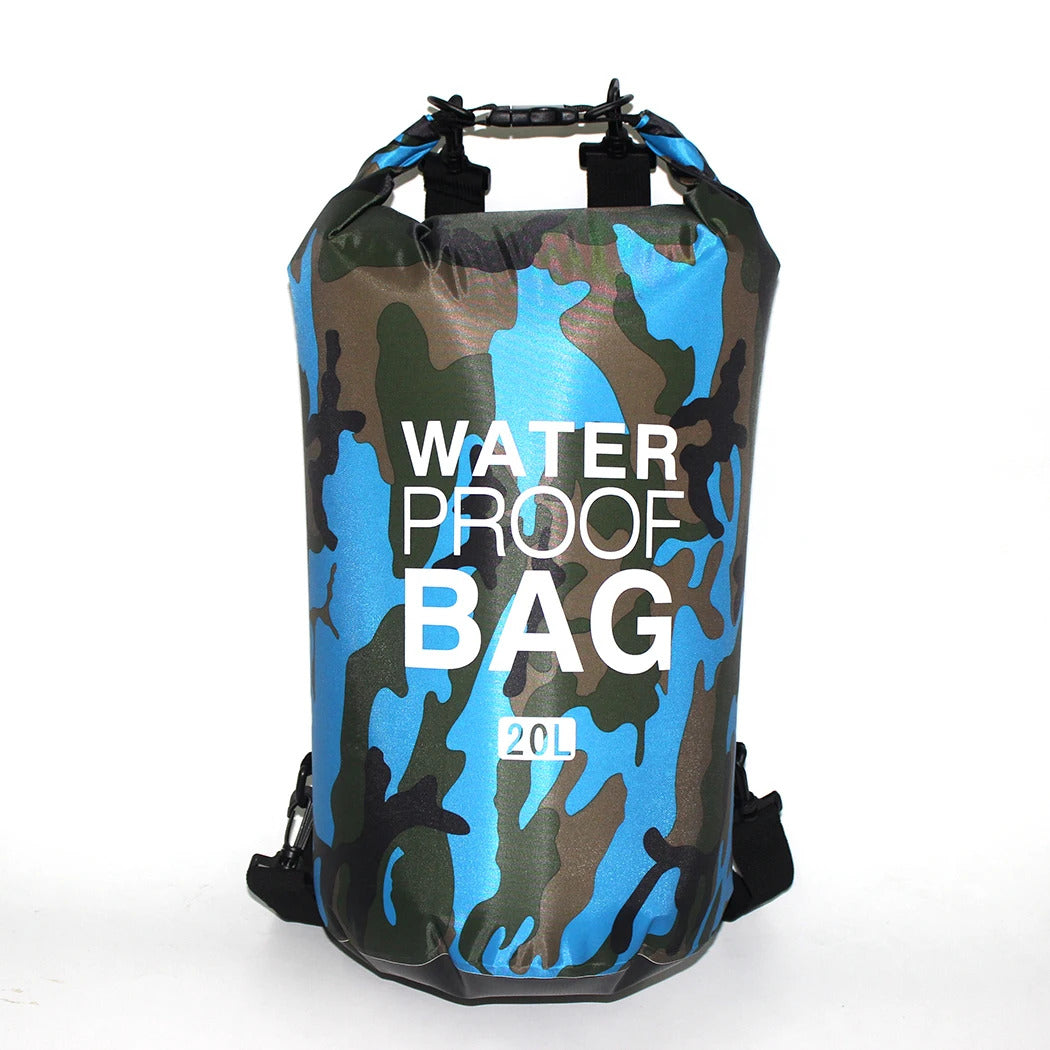 2/5/10/15/30L Outdoor Camouflage Waterproof Dry Bags Portable Rafting Diving Dry Bag Sack PVC Swimming Bags for River Trekking