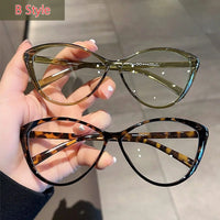 Y2K Retro Oval Frame Glasses Women Female  Sweet Cool Eyewear Trend Reading Computer Anti Blue Light Eyeglasses