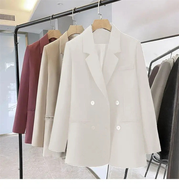 Blazer Woman Solid Jacket Office Wear Professional Outfits Coats for Women Spring Autumn Loose Fashion 2025 Trend Outerwears Hot