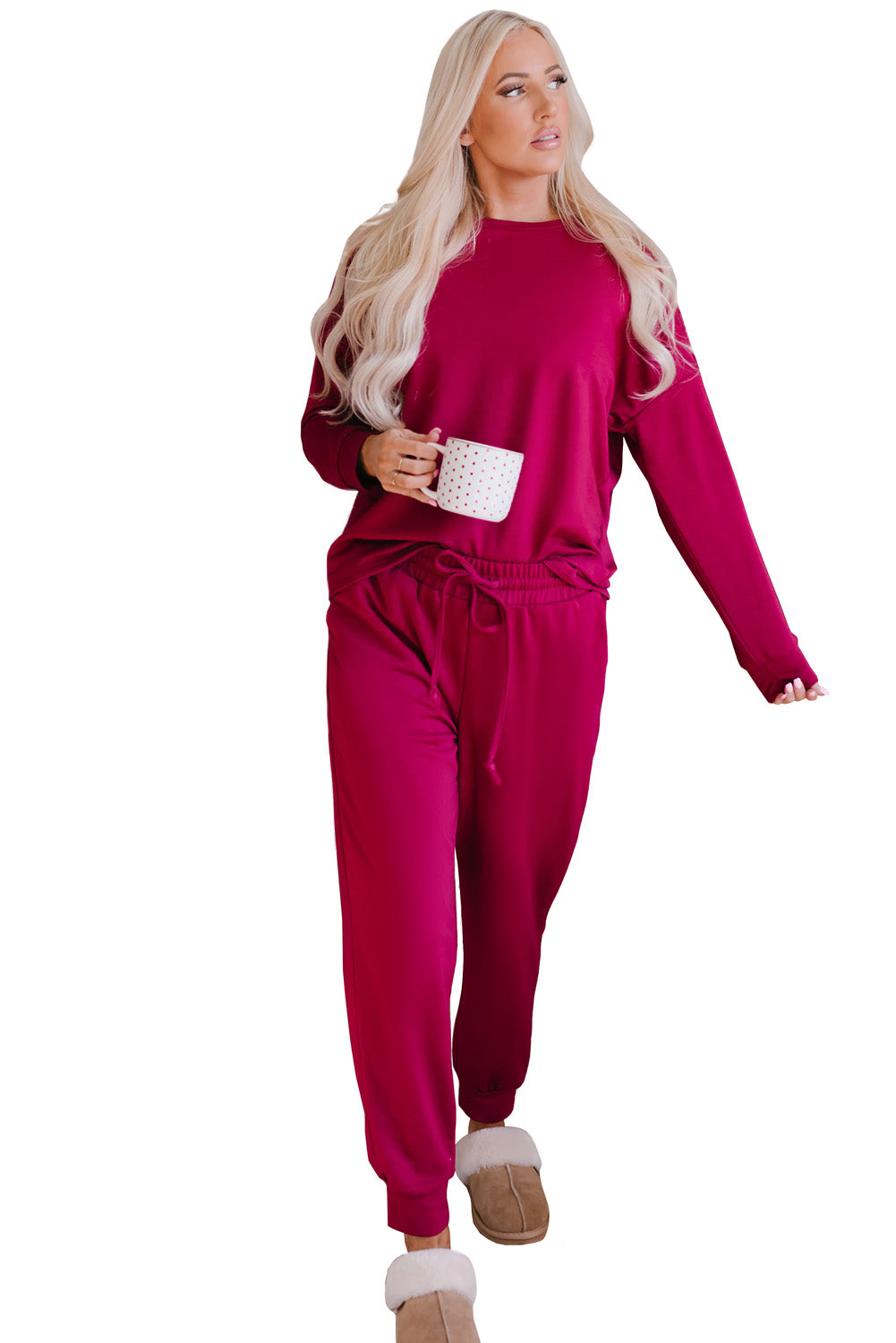 Blank Apparel - Long Sleeve Pullover and Jogger Pants Lounge Set