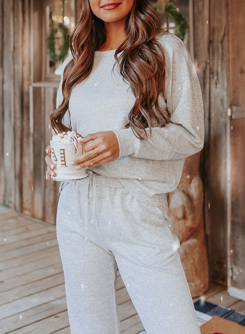 Blank Apparel - Long Sleeve Pullover and Jogger Pants Lounge Set