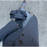 Elegant Waist Up Single Breasted Wool Blends Overcoat Women Fashion Lapel Slim Fits Long Coats Winter New Commute Lady Outwear