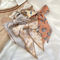 4pcs Silk Feel Skinny Silk Scarf Hair Band Women Spring Hair Hand Bag Wrist Bandana Foulard Ribbon Scarves Hair Accessories