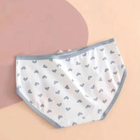 5pcs Heart Plaid Print Briefs Comfy Cute Bow Intimates Panties Women's Lingerie Underwear