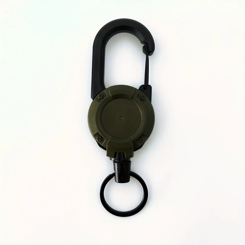 1/2/4/8pcs Extendable Retractable Holders Keychain Badge Reels Heavy Duty Clip With Carabiner Key Chain For Men Outdoor Bags