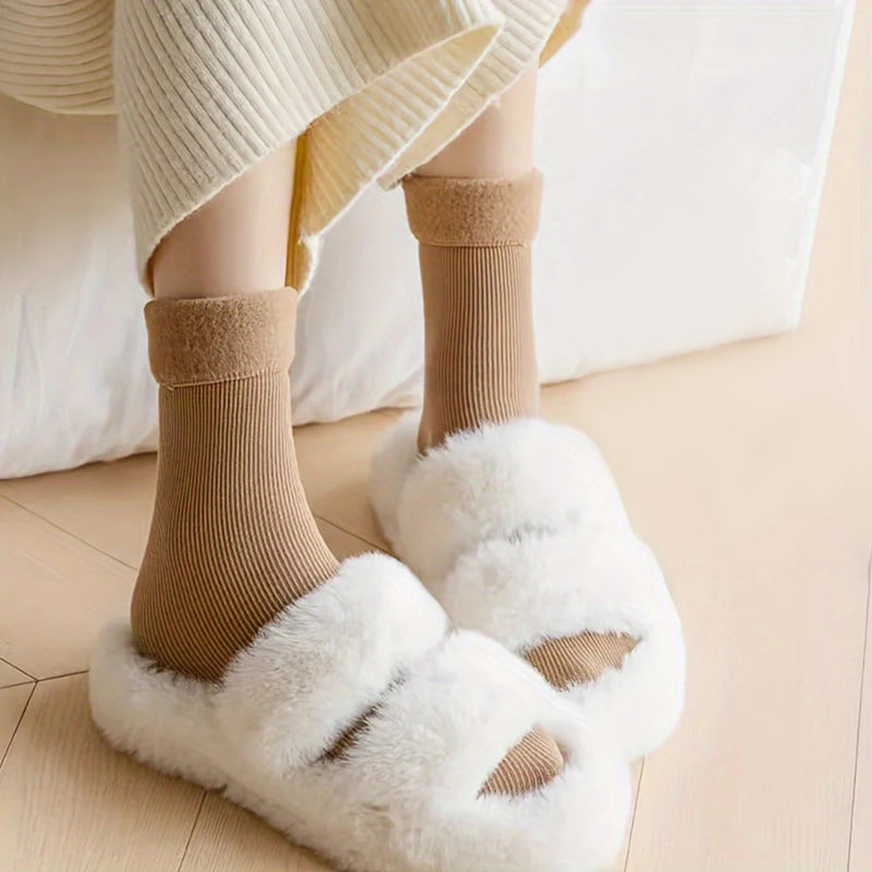 5/10/20 Pairs Women Winter Thicken Warm Short Socks Thermal Cashmere Wool Socks Nylon Snow Velvet Boots Home Floor