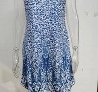 Women's Mid Skirt Casual Round Neck Sleeveless Printed Dress