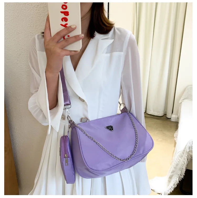 New Simple Small Crossbody Female Armpit Bags Solid Color Shoulder Bags Casual Bags Slanting Women's Bags Mother's Bags