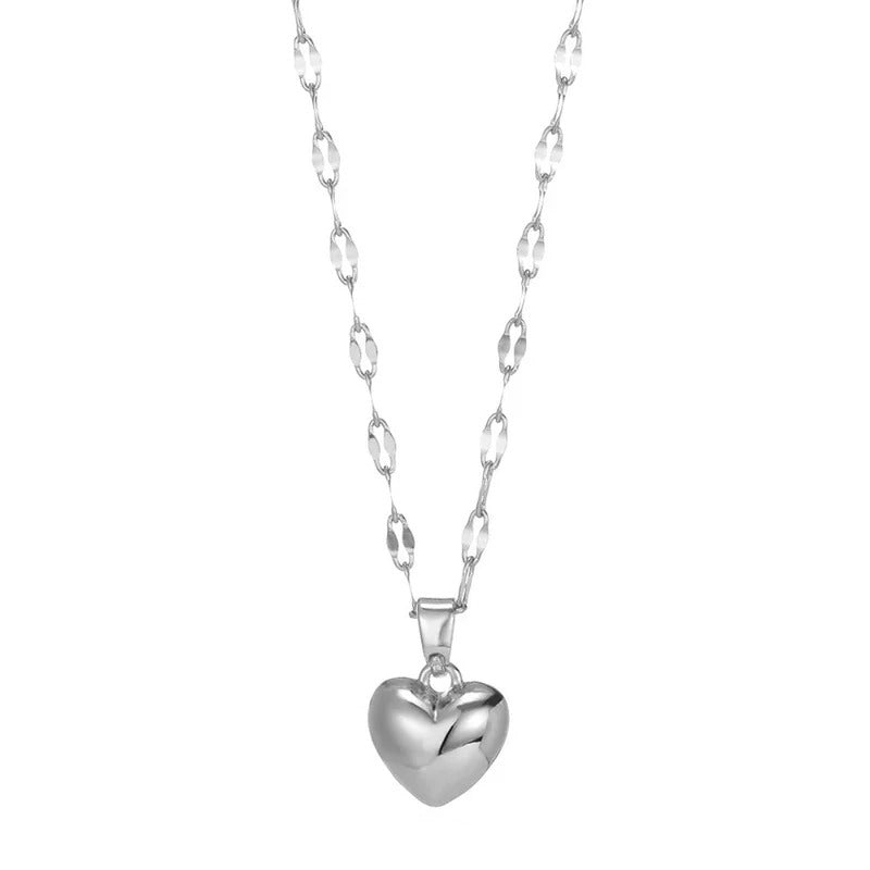 Love Heart Necklace For Women  New Trendy Lip Chain Simple Pendant Necklace Jewelry Gift Wholesalers