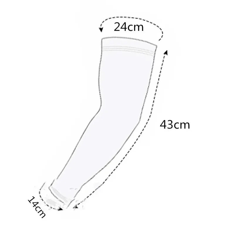 2023 Summer New Sunscreen Ice Silk Sleeve UV Sun Protection Cooling Anti-Slip Arm Sleeves Men Women Outdoor Sport Cycling Sleeve