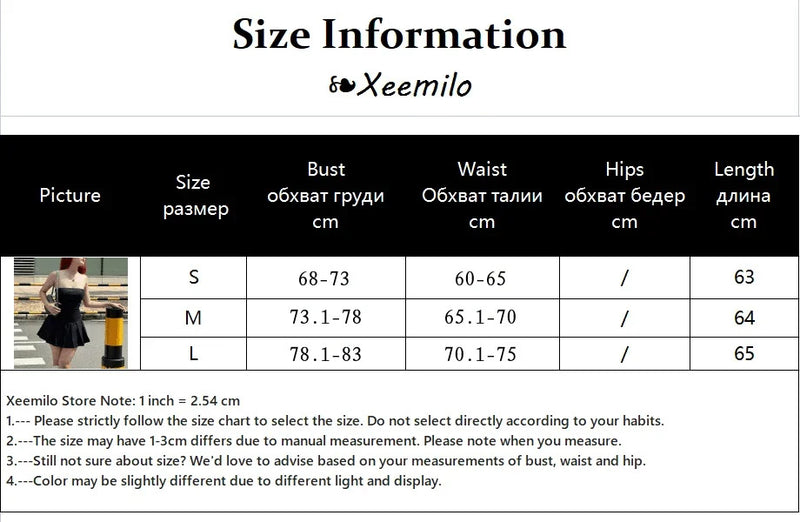 Xeemilo Korean Fashion Sleeveless A-line Dress Aesthetic High Streetwear Slash-neck Pleated Dresses Summer Elegant Slim Vestidos