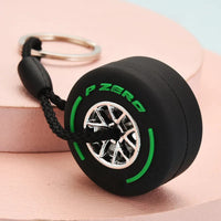 Luxury Mini F1 Racing Tire Keychain Car Key Accessories PVC Tyre Pendant Bag Charm Men's Gadgets Gifts For Friends Car Lovers