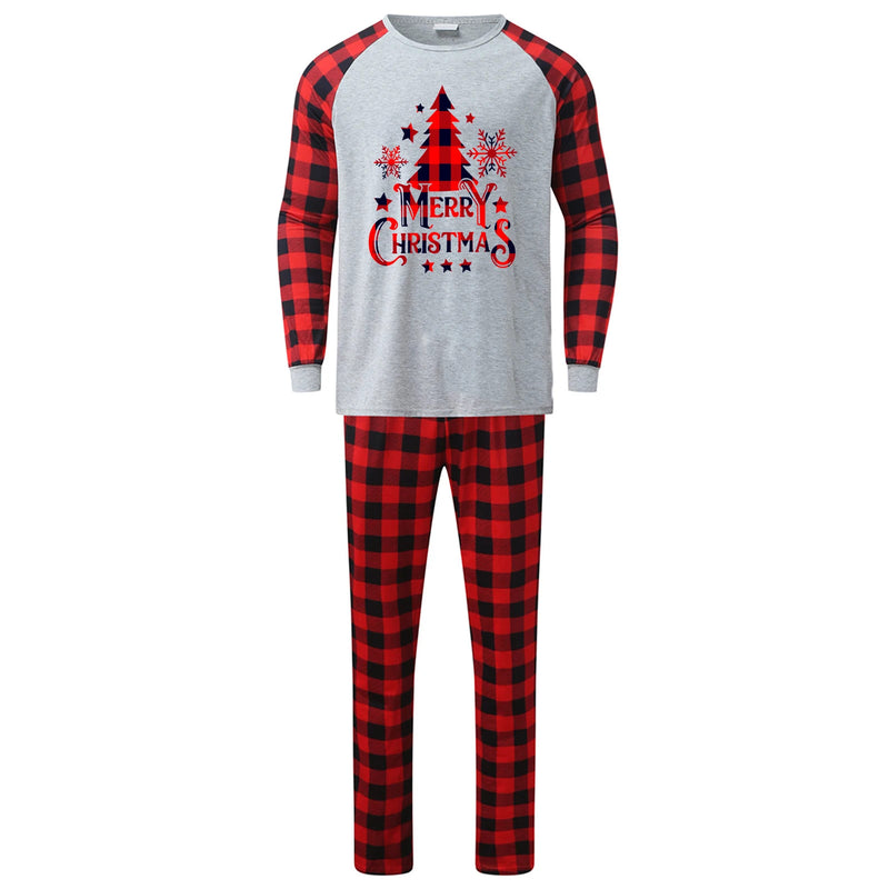 Christmas Pajamas for Couple/family Santa Tree Plaid Print Sleepwear Women Men Kids Matching Clothes Soft Loose Homewear Costume