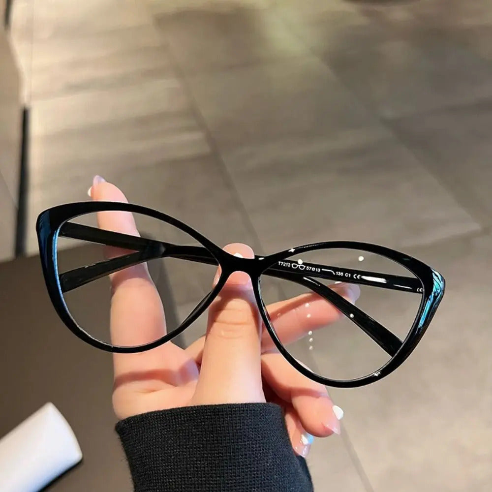 Y2K Retro Oval Frame Glasses Women Female  Sweet Cool Eyewear Trend Reading Computer Anti Blue Light Eyeglasses