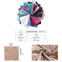 90*90cm Silk Scarves Women Square Satin Hijab Scarf Plain Handkerchief Shawls Wraps Head Scarf Female Headband Islamic Bandanna