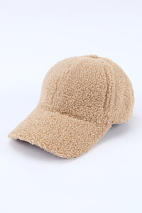 Parchment Sherpa Teddy Baseball Cap