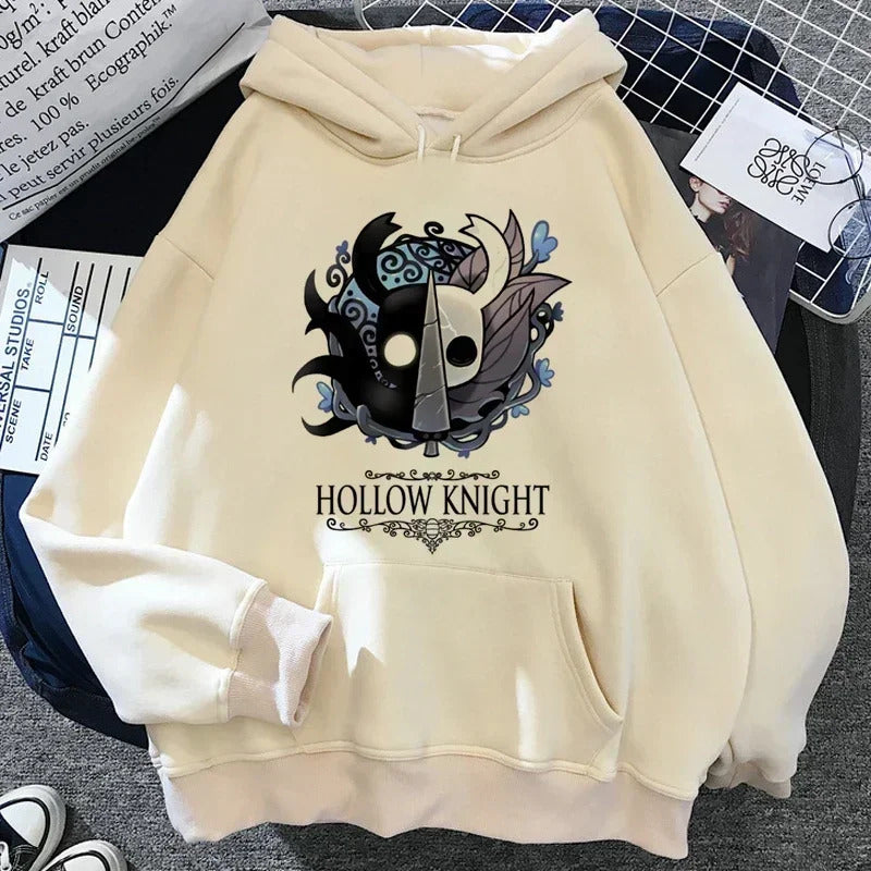 Hollow Knight Hoodies Men Korea Ulzzang Grunge Y2k Aesthetic Fmale Autumn and Winter Pullover Hoddies Graphic Streetwear