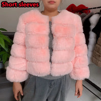 Women's Fashion faux fur coat super hot Autumn Winter women short Faux fox fur fluffy jacket high quality 7xl Ladies furry coats