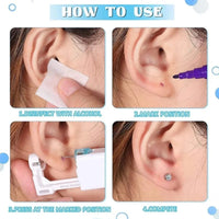 1/50pcs Ear Piercing Gun Disposable Disinfect Safety Earring Piercer Kit Studs Nose Ring Piercing Machine Body Jewelry Tools