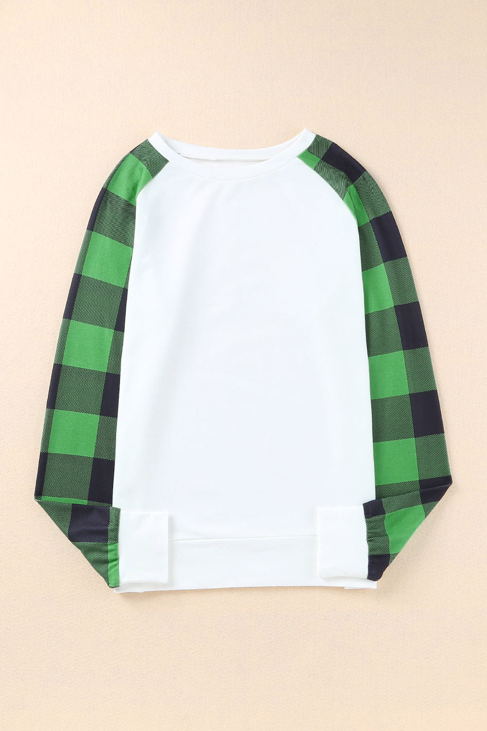 Blank Apparel - Green Buffalo Plaid Long Sleeve Sweatshirt